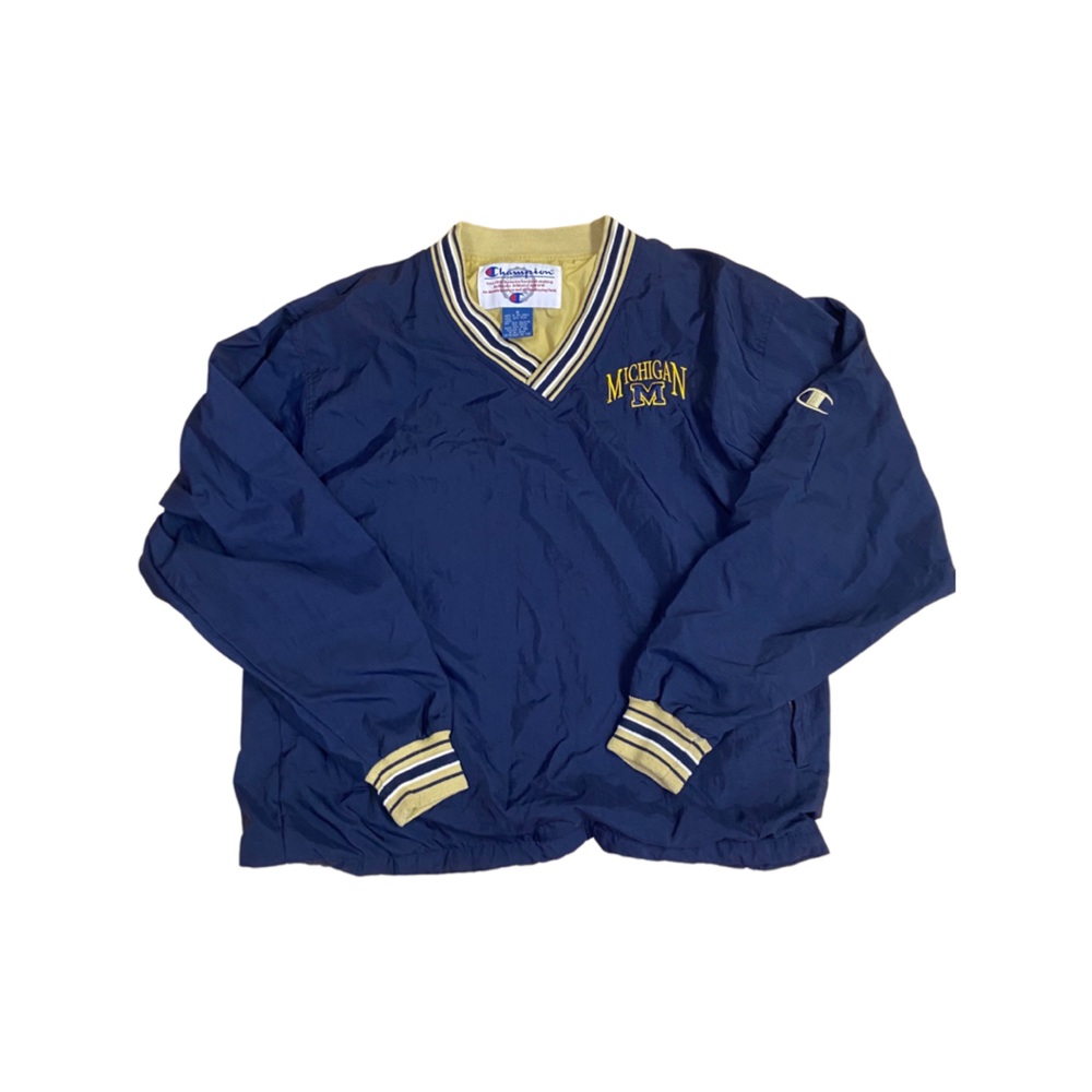 Vintage Champion University of Michigan Windbreaker Men’s Size Medium